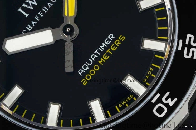 MIROTIME 0429 Bright Aquatimer Automatic SS RSF 1:1 Best Edition Black Yellow Dial on Black Rubber Strap A 7068